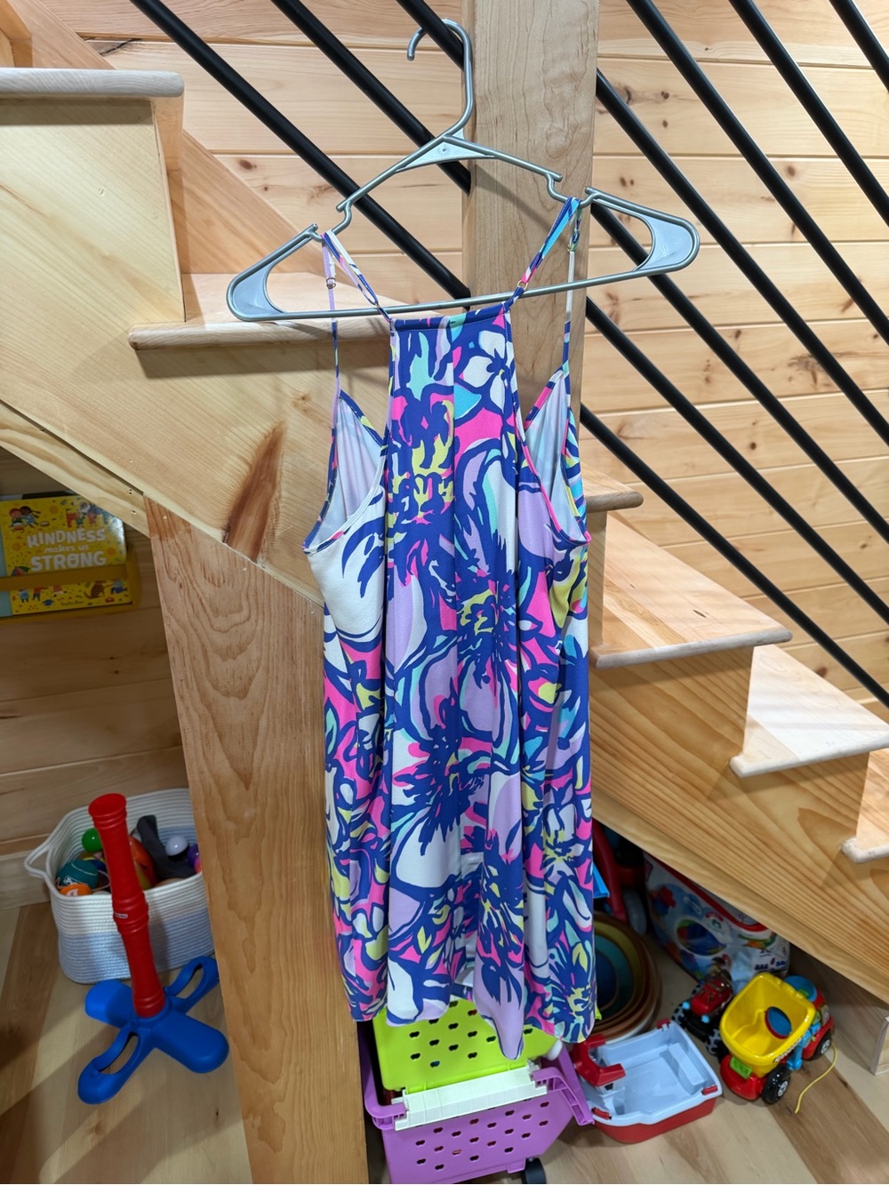 Lilly Pulitzer Floral Slip Dress in Purple, Pink, Blue - Picture 2 of 2